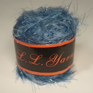 3/$15 L.L. Yarn Eyelash 1.75oz/50g 120yds/110m 96% Acrylic 4% Dusty Blue